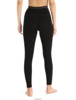 Icebreaker Women Merino 260 Tech High Rise Thermal Leggings Z04NXR577 Clothing Black - Image 2