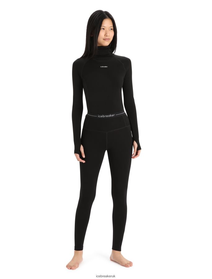 Icebreaker Women Merino 260 Tech High Rise Thermal Leggings Z04NXR577 Clothing Black - Image 3