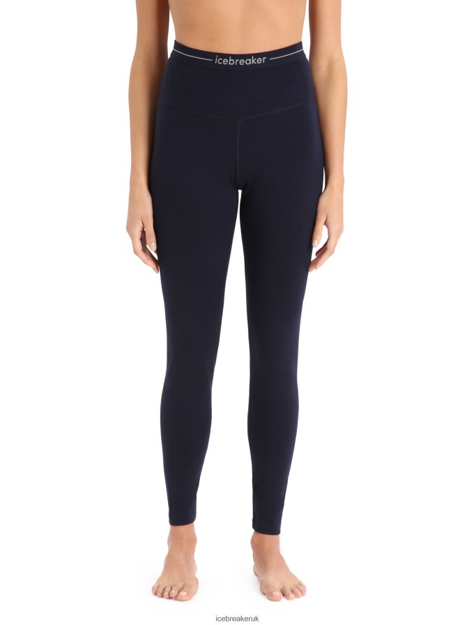 Icebreaker Women Merino 260 Tech High Rise Thermal Leggings Z04NXR578 Clothing Midnight Navy - Image 1