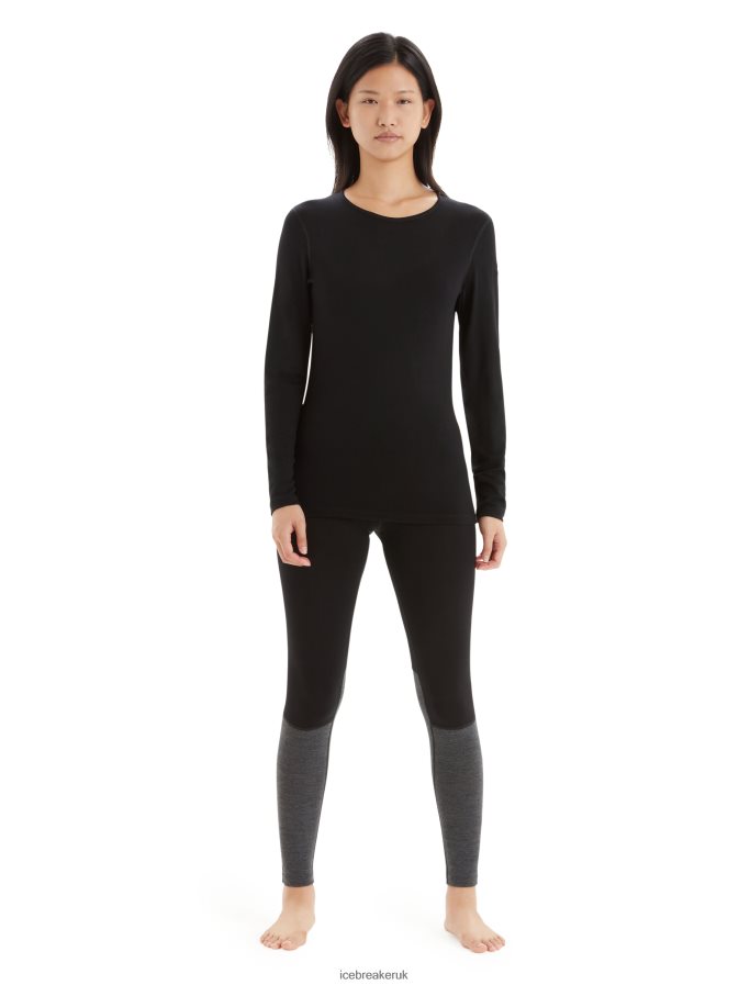 Icebreaker Women Merino 260 ZoneKnit Leggings Z04NXR598 Clothing Black/Jet Heather - Image 3