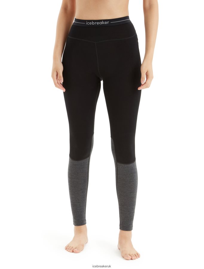 icebreaker_women_merino_260_zoneknit_leggings_z04nxr598_clothing_black_jet_heather.jpg Icebreaker Women Merino 260 ZoneKnit Leggings Z04NXR598 Clothing Black/Jet Heather - Image 1