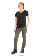 Icebreaker Women Merino Central Classic Short Sleeve T-Shirt Z04NXR651 Clothing Black - Image 3
