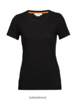 Icebreaker Women Merino Central Classic Short Sleeve T-Shirt Z04NXR651 Clothing Black - Image 5