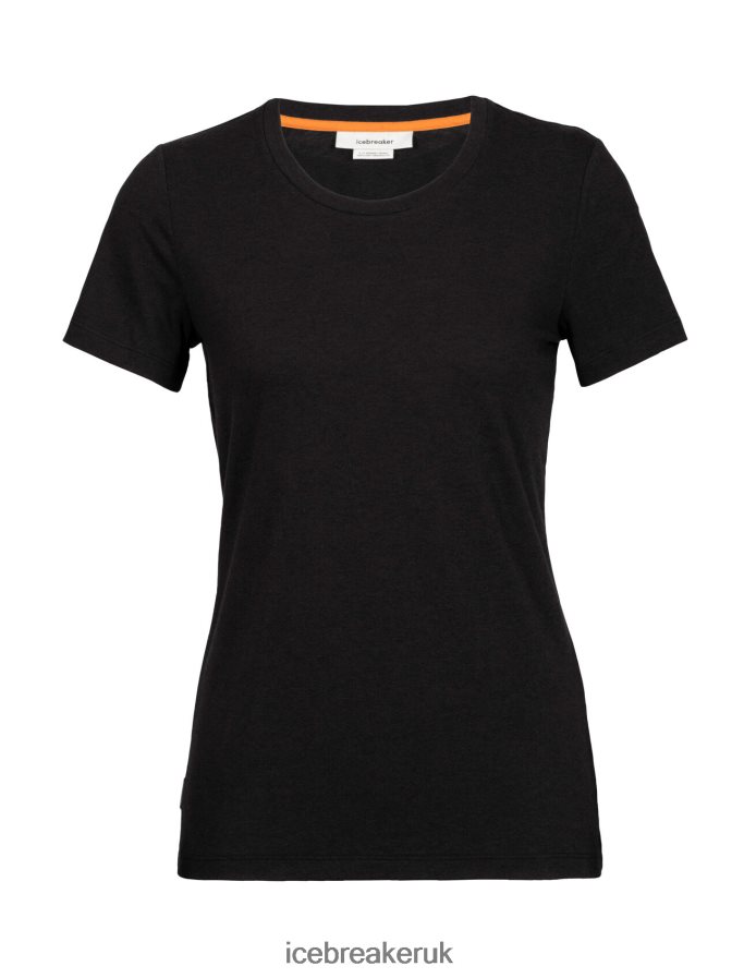 Icebreaker Women Merino Central Classic Short Sleeve T-Shirt Z04NXR651 Clothing Black - Image 5