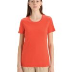 Icebreaker Women Merino Central Classic Short Sleeve T-Shirt Z04NXR654 Clothing Vibrant Earth