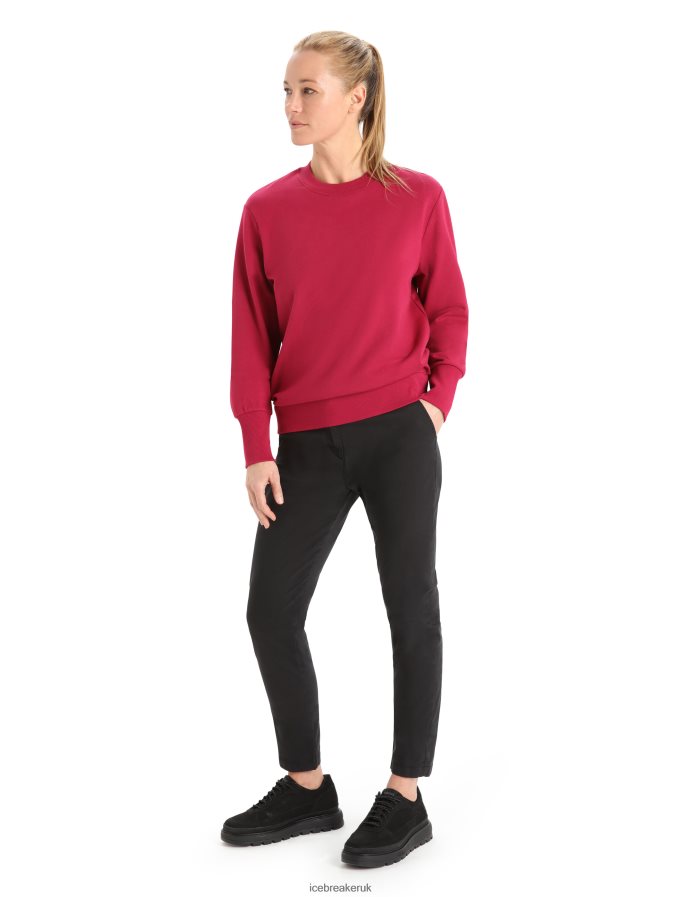 Icebreaker Women Merino Central II Long Sleeve Sweatshirt Z04NXR882 Clothing Cherry - Image 3