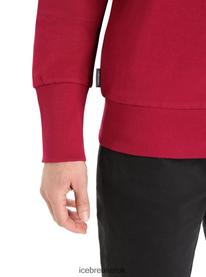 Icebreaker Women Merino Central II Long Sleeve Sweatshirt Z04NXR882 Clothing Cherry - Image 5