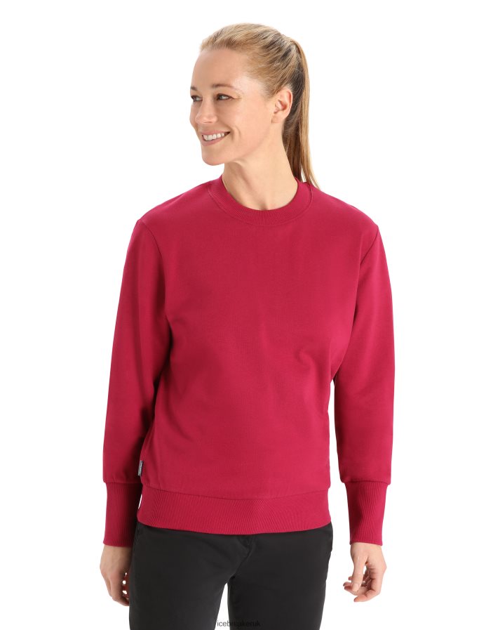 Icebreaker Women Merino Central II Long Sleeve Sweatshirt Z04NXR882 Clothing Cherry - Image 1