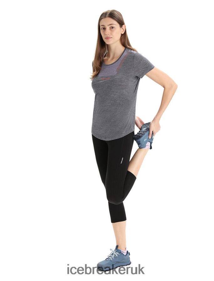 Icebreaker Women Merino Fastray High Rise 3/4 Tights Z04NXR737 Clothing Black - Image 3