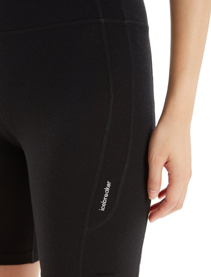 Icebreaker Women Merino Fastray High Rise Shorts Z04NXR742 Clothing Black - Image 4