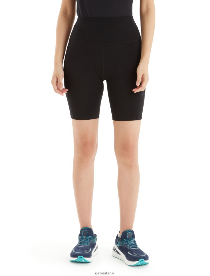 Icebreaker Women Merino Fastray High Rise Shorts Z04NXR742 Clothing Black - Image 1