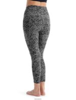 Icebreaker Women Merino Fastray High Rise Tights Forest Shadows Z04NXR813 Clothing Metro Heather - Image 2