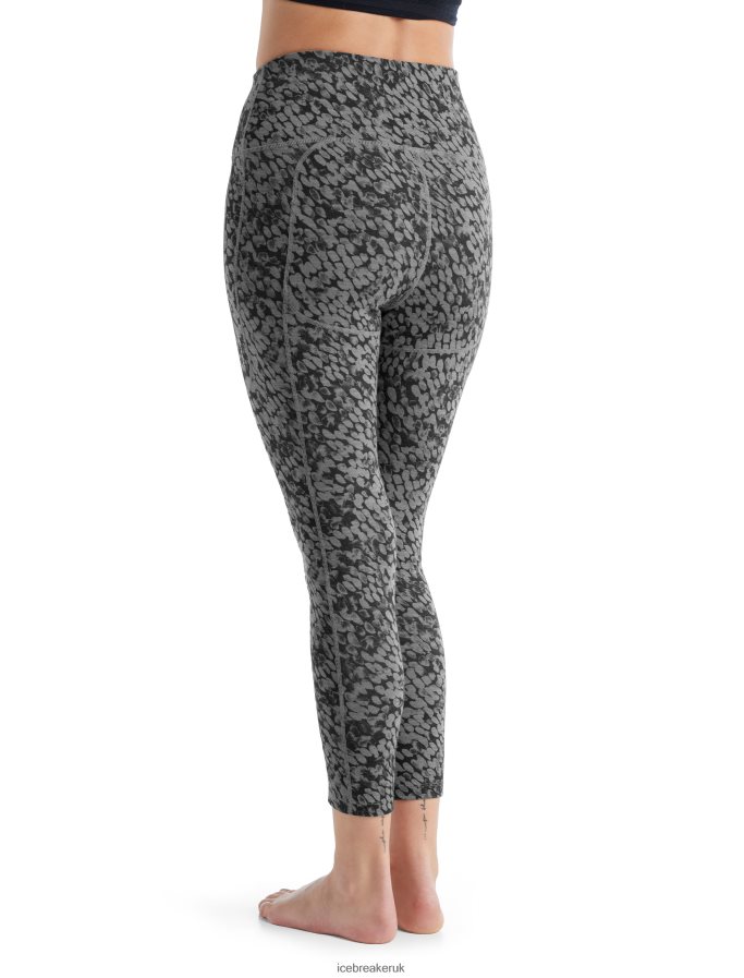 Icebreaker Women Merino Fastray High Rise Tights Forest Shadows Z04NXR813 Clothing Metro Heather - Image 2