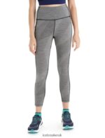 Icebreaker Women Merino Fastray High Rise Tights Gridlines Z04NXR749 Clothing Metro Heather/Black