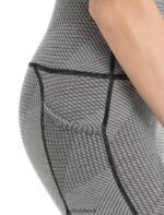 Icebreaker Women Merino Fastray High Rise Tights Gridlines Z04NXR749 Clothing Metro Heather/Black - Image 5