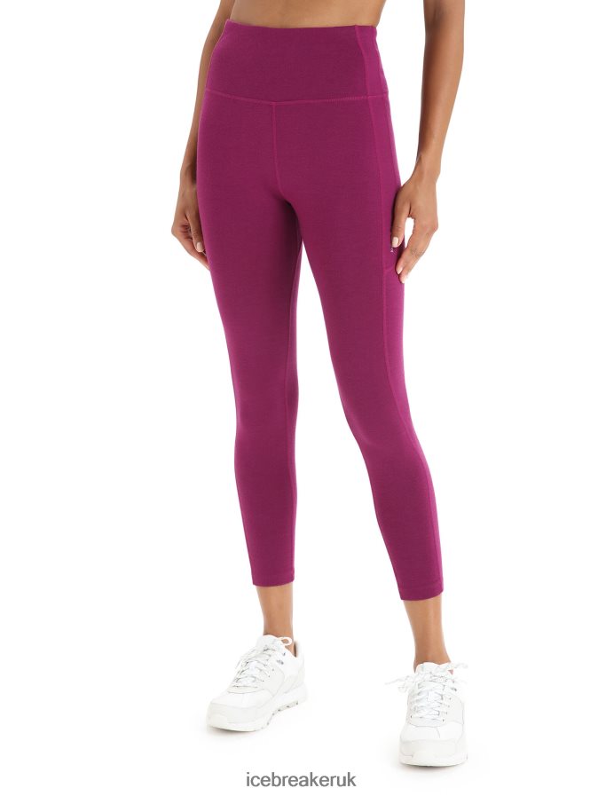 Icebreaker Women Merino Fastray High Rise Tights Z04NXR734 Clothing Go Berry - Image 1