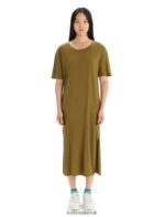 Icebreaker Women Merino Granary Dress Z04NXR726 Clothing Algae