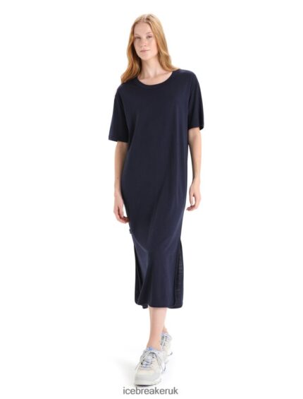Icebreaker Women Merino Granary Dress Z04NXR727 Clothing Midnight Navy