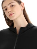 Icebreaker Women Merino Granary Long Sleeve Zip Hoodie Z04NXR716 Clothing Black - Image 5
