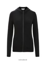 Icebreaker Women Merino Granary Long Sleeve Zip Hoodie Z04NXR716 Clothing Black - Image 9