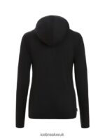 Icebreaker Women Merino Granary Long Sleeve Zip Hoodie Z04NXR716 Clothing Black - Image 10