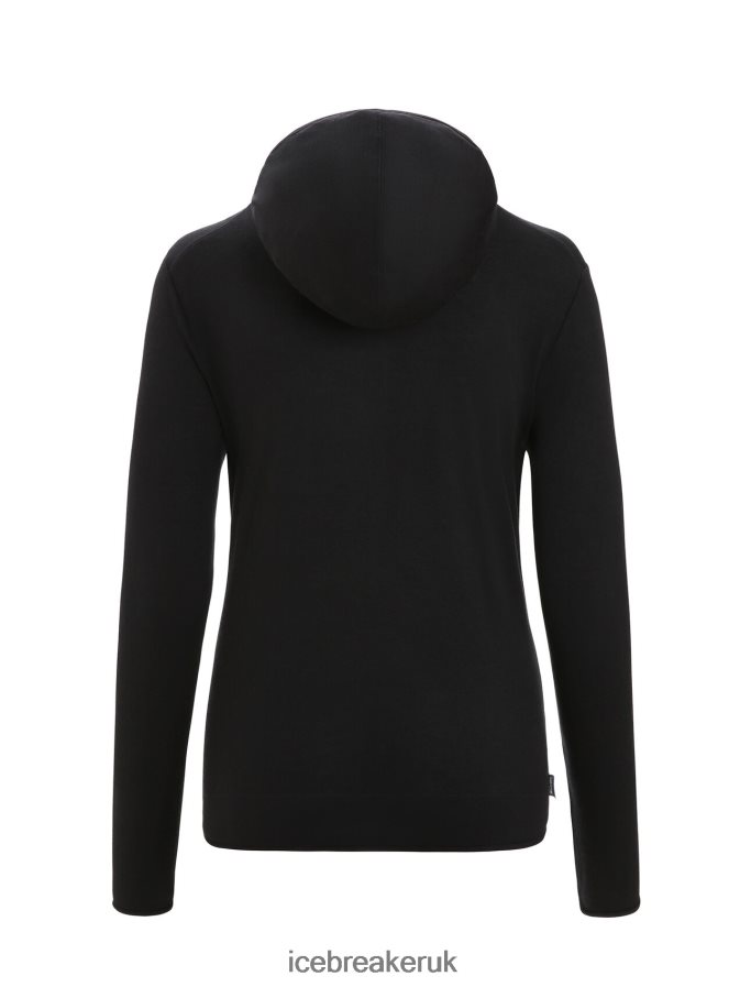 Icebreaker Women Merino Granary Long Sleeve Zip Hoodie Z04NXR716 Clothing Black - Image 10