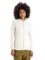 Icebreaker Women Merino Granary Long Sleeve Zip Hoodie Z04NXR717 Clothing Chalk