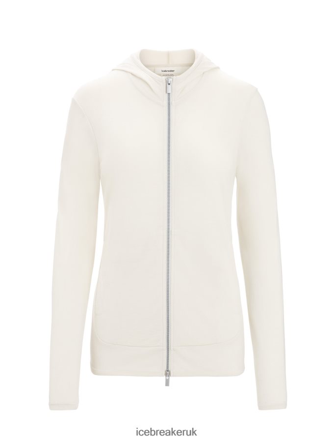 Icebreaker Women Merino Granary Long Sleeve Zip Hoodie Z04NXR717 Clothing Chalk - Image 9