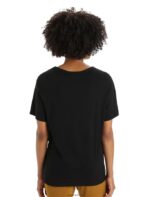 Icebreaker Women Merino Granary Short Sleeve T-Shirt Z04NXR624 Clothing Black - Image 2