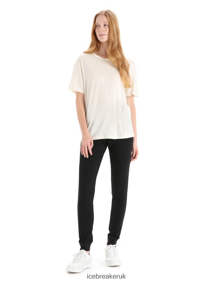 Icebreaker Women Merino Granary Short Sleeve T-Shirt Z04NXR625 Clothing Chalk - Image 3
