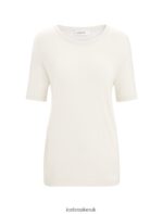 Icebreaker Women Merino Granary Short Sleeve T-Shirt Z04NXR625 Clothing Chalk - Image 6