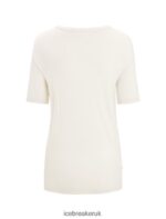 Icebreaker Women Merino Granary Short Sleeve T-Shirt Z04NXR625 Clothing Chalk - Image 7