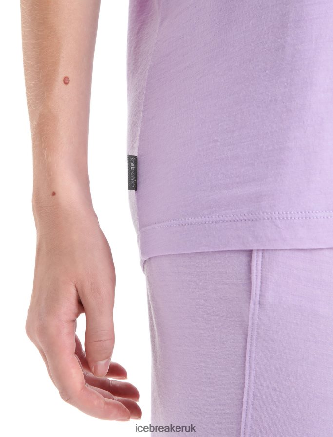 Icebreaker Women Merino Granary Short Sleeve T-Shirt Z04NXR626 Clothing Purple Gaze - Image 5