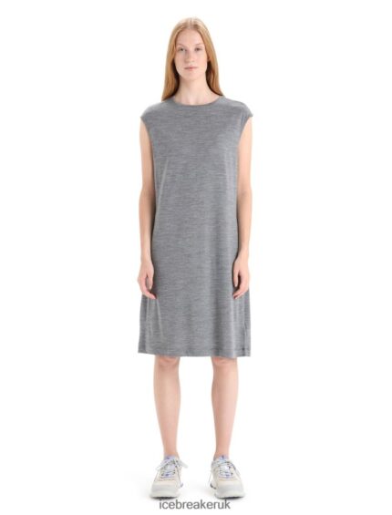 Icebreaker Women Merino Granary Sleeveless Dress Z04NXR729 Clothing Gritstone Heather