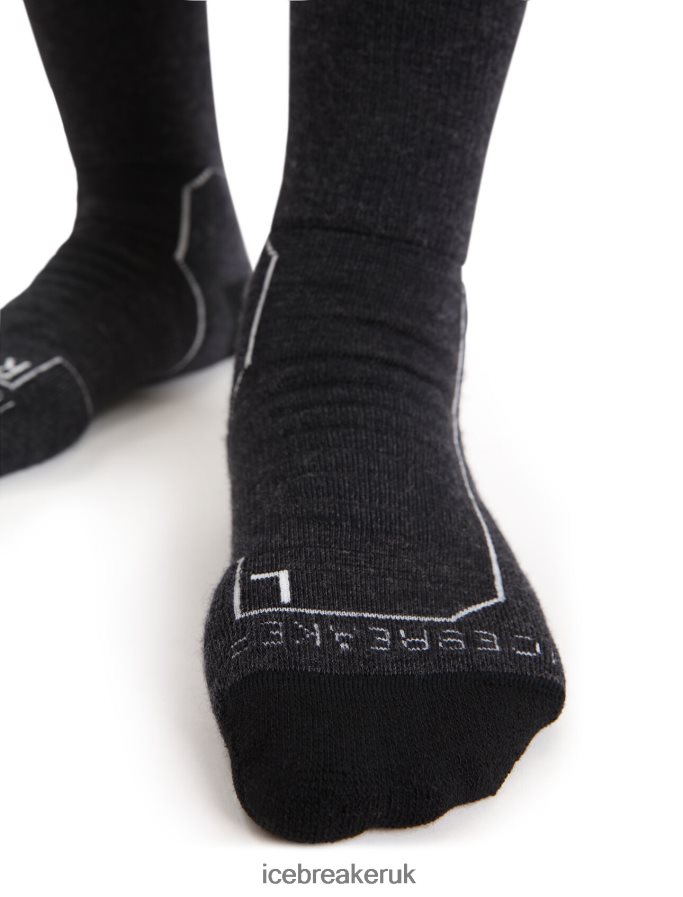 Icebreaker Women Merino Hike+ Heavy Crew Socks Z04NXR789 Accessories Jet Heather - Image 3
