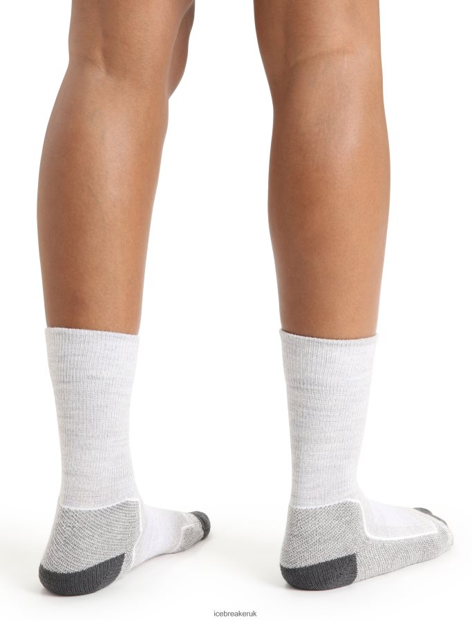 Icebreaker Women Merino Hike+ Light Crew Socks Z04NXR781 Accessories Blizzard Heather - Image 2