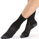 Icebreaker Women Merino Hike+ Light Crew Socks Z04NXR782 Accessories Black/Monsoon