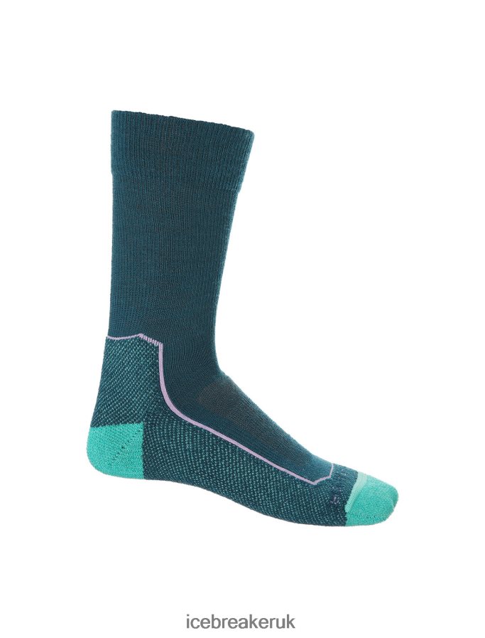 Icebreaker Women Merino Hike+ Light Crew Socks Z04NXR783 Accessories Green Glory/Fresh - Image 4