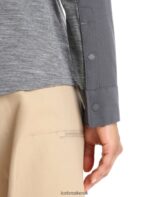 Icebreaker Women Merino Hike Long Sleeve Top Z04NXR693 Clothing Gritstone Heather/Monsoon - Image 7