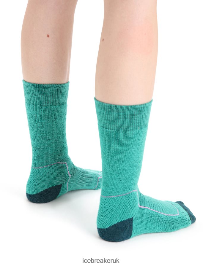 Icebreaker Women Merino Hike+ Medium Crew Socks Z04NXR764 Accessories Fresh/Green Glory - Image 2