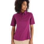 Icebreaker Women Merino Hike Short Sleeve Top Z04NXR649 Clothing Go Berry