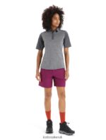Icebreaker Women Merino Hike Shorts Z04NXR746 Clothing Go Berry - Image 3