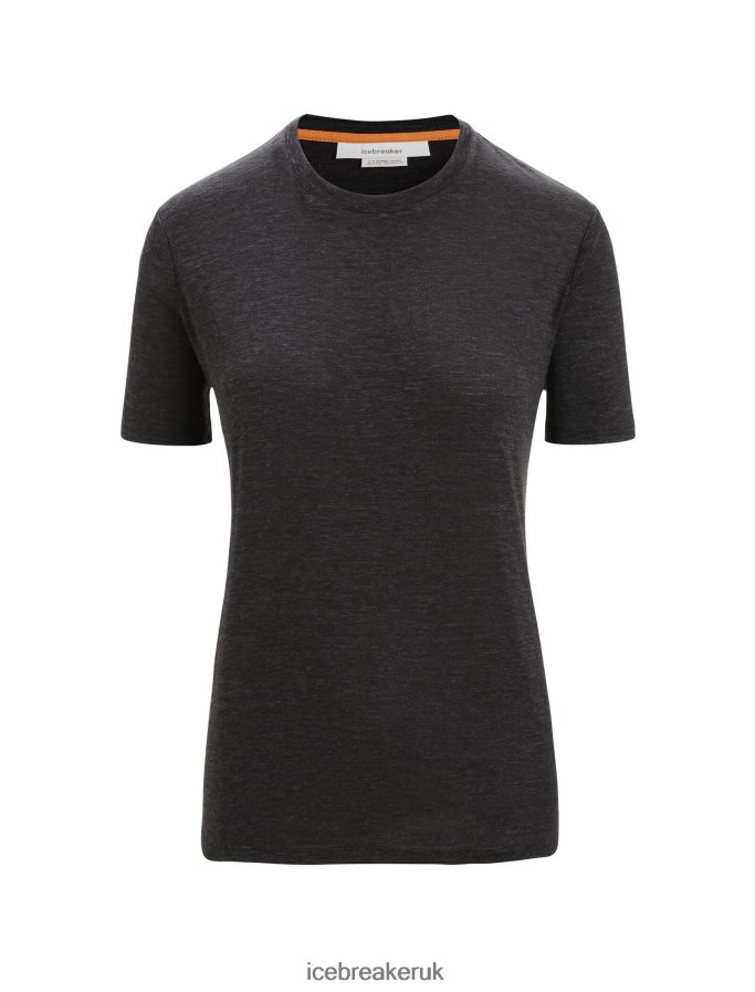 Icebreaker Women Merino Linen Short Sleeve T-Shirt Z04NXR674 Clothing Black - Image 5
