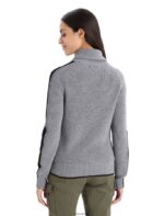 Icebreaker Women Merino Lodge Long Sleeve Half Zip Sweater Z04NXR725 Clothing Gritstone Heather/Black - Image 2