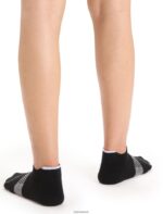 Icebreaker Women Merino Multisport Light Micro Socks Z04NXR758 Accessories Black/Snow - Image 2