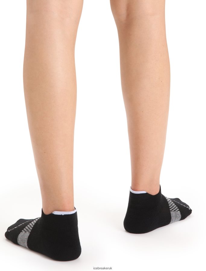 Icebreaker Women Merino Multisport Light Micro Socks Z04NXR758 Accessories Black/Snow - Image 2