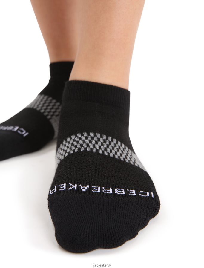 Icebreaker Women Merino Multisport Light Micro Socks Z04NXR758 Accessories Black/Snow - Image 3