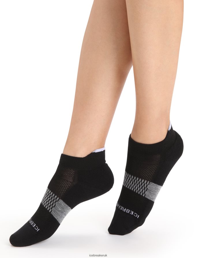 Icebreaker Women Merino Multisport Light Micro Socks Z04NXR758 Accessories Black/Snow - Image 1