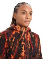 Icebreaker Women Merino Quantum III Long Sleeve Zip Hoodie Sedimentary Jacket Z04NXR861 Clothing Cherry/Flash - Image 4