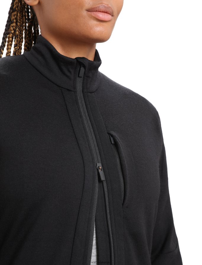 Icebreaker Women Merino Quantum III Long Sleeve Zip Jacket Z04NXR714 Clothing Black - Image 4